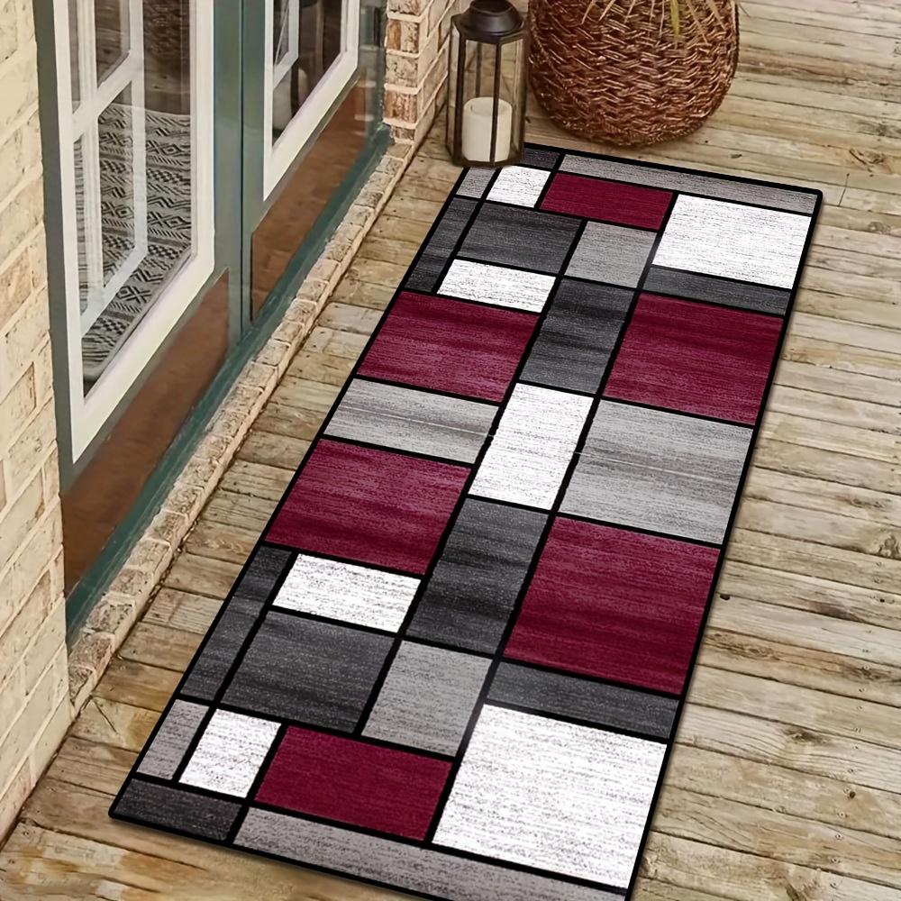 1Pcs Crystal Velvet 850G Per Square Meter Non-Slip Washable Area Rug Runner for Entryway, Living Room, Bedroom & Patio