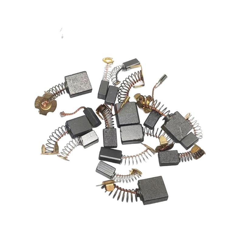 60Pcs Electric Motor Carbon Brushes Power Tool Repairing Parts Carbon Brush Replacement 10 Different Types