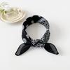 European American Hip Hop Cashew Print Headscarf - 50cm Cotton Linen Square Scarf for Women