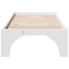 Bed Frame White 75 x 190 cm Solid Pine Wood