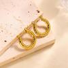 Raffinate Ear Cuff in Acciaio Titanio Oro 18k per Donna
