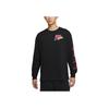 Nike Sportswear Graphic Print Long Sleeve T-Shirt Men Tops Black DM7916-010