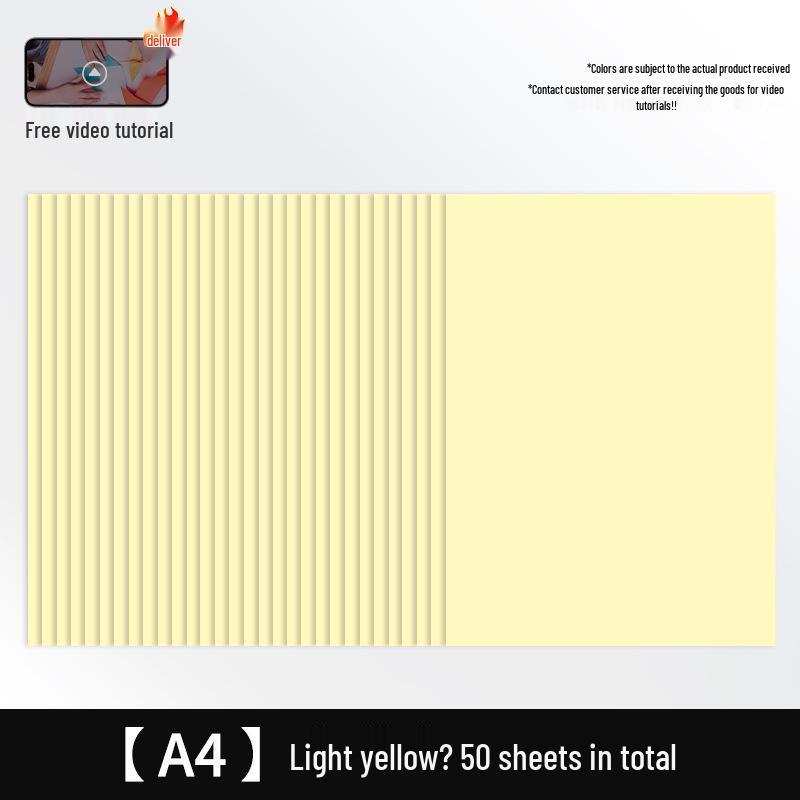 Free Shipping: Extra Thick A4 Color Cardstock - 50 Sheets - 160g White Card for Children's Crafts & Origami