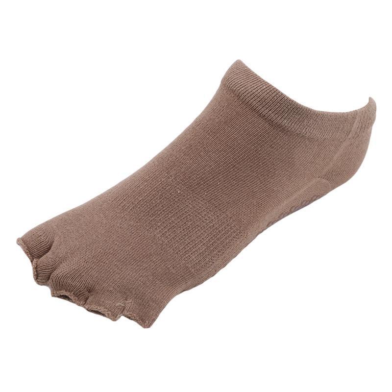 1 Pair Yoga Socks Five-Finger Socks Women's Non-slip Pilates Sports Socks Fitness Ballet Yoga Durable Half Toe Socks