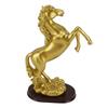 Pferdestatue Gold Synthetisches Harz Einzigartige Pferdekunstfigur für Weinschrank Büro Springendes Pferd