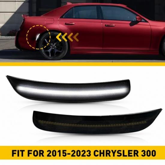 2 шт. Для 2015- Chrysler 300 Задние затемненные светодиодные боковые габаритные огни Белые Левый Правый EOA
