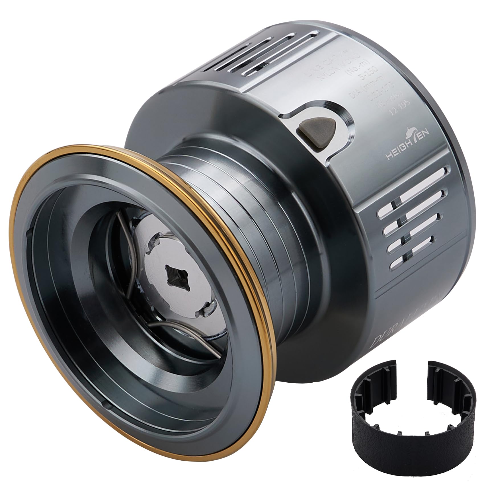 

HEIGHTEN Reel Spool Yumeya S-28 Type Replacement Spool Compatible with #4000 to #5000 Stella/Twin Gunmetal & Gold 772