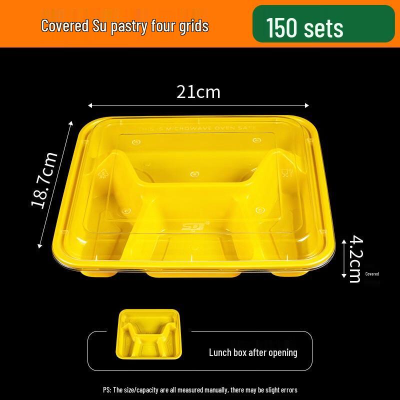 Disposable Compartment Bento Takeaway Container Set