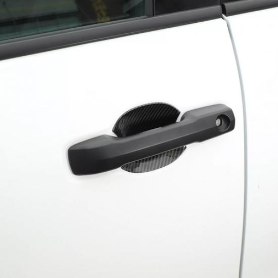 For Toyota Tundra -2025 4PCS Carbon Fiber Style Door Handle Bowl Cover Trim