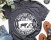 Farmer Gifts, Farm Animals Shirt, Support Your Local Farmers Tshirt, Country Graphic Tees, Farm Outfit, Women VNeck T-Shirt, Gift for Her