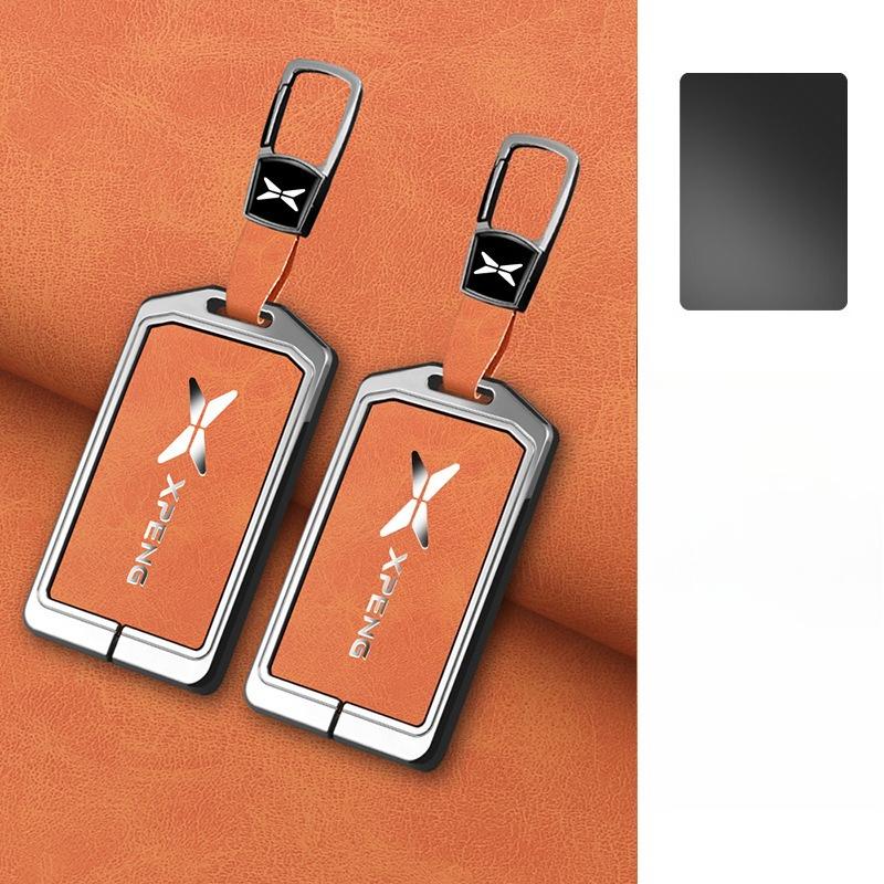 Housse de clé Premium en alliage de zinc pour Xpeng P7/G9/G3I/P5/G6 - Coque de clé protectrice Chaîne de sac à clé