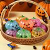 Halloween Party Favors 1/4Pcs Pumpkin Stress Relief Toy, Smiling Head Squeeze Glitter Desk Toy Clear Office for Relieve Anxiety Slow Rebound Toys