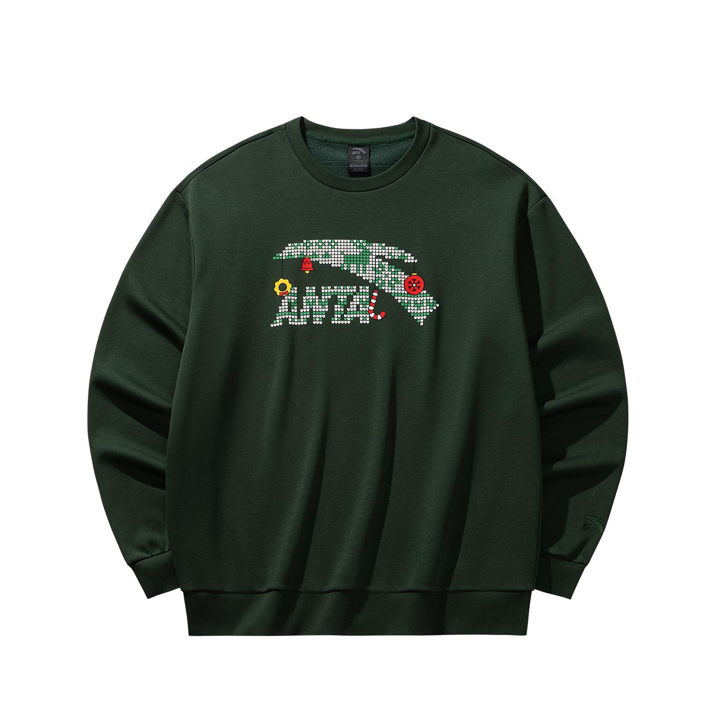 

Anta Zero Mens Pullover Sweatshirt Spring 2026 Men tops Celestial-Green 952618708-4 4XL