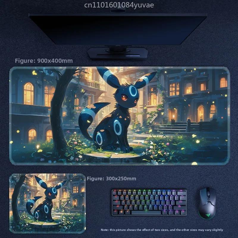 Classic Cartoon Anime Pokémon Pikachu Mewtwo Eevee Leather Mouse Pad Lucario Squirtle Gardev Keyboard Pad Large Game Table Mat