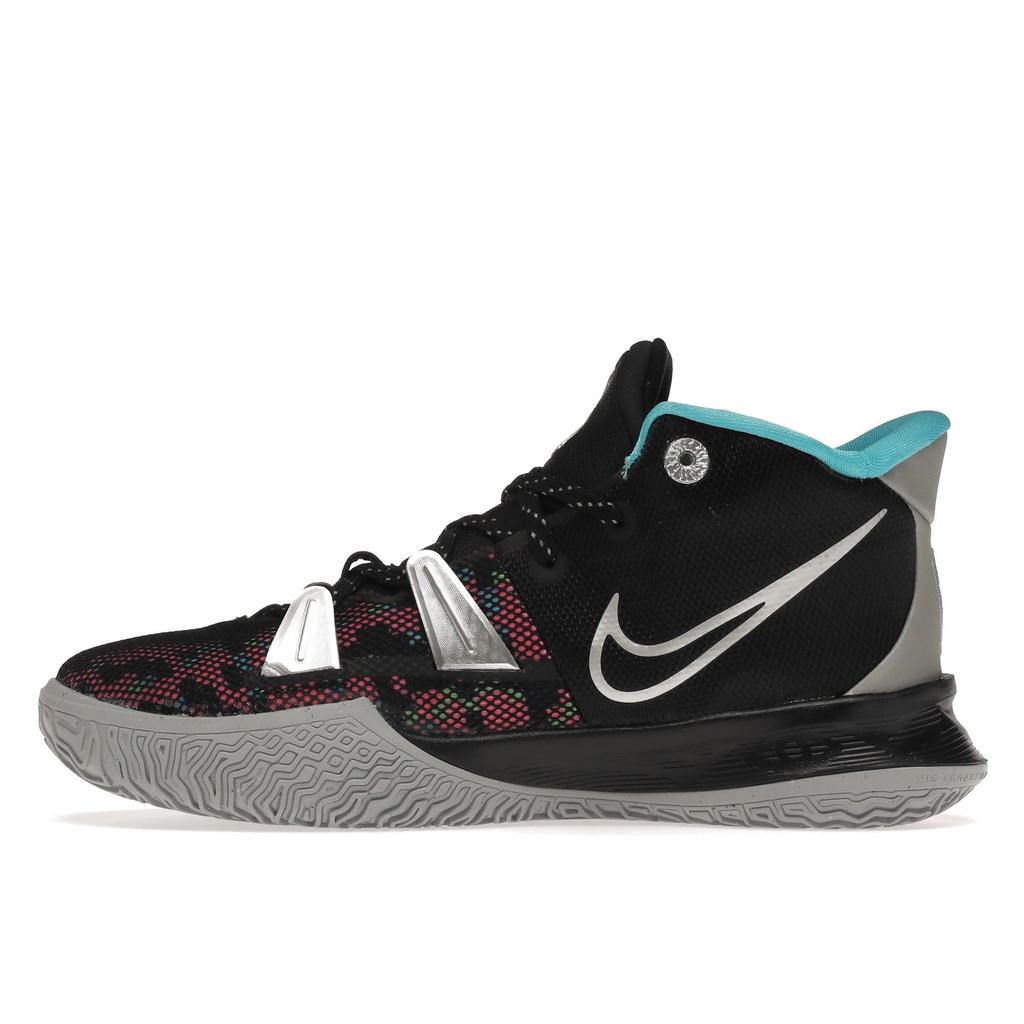 Nike Kyrie 7 GS Pixel Camo Kids Sneakers Black Light-Smoke-Grey Blue-Fury CT4080-008