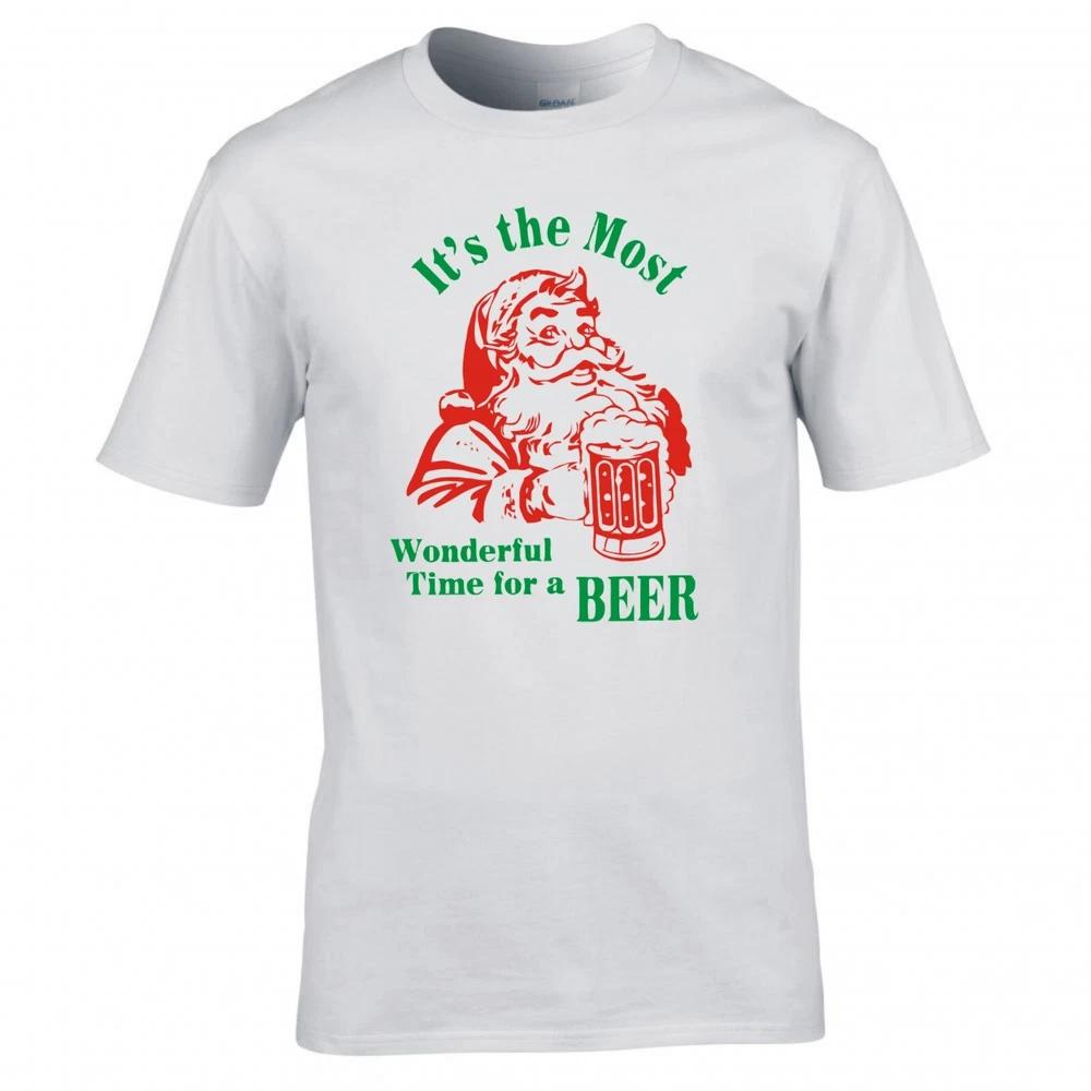 Funny Christmas Its The Most Wonderful Time For A Beer Tshirt 2XL