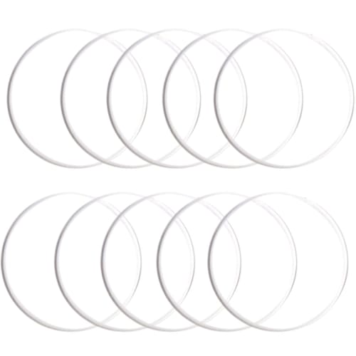 Copeflap Acrylic Discs, Round Acrylic Sheets, 10 Sheets, 2mm Thick, Round Acrylic Discs with Protective Sheet (150mm)