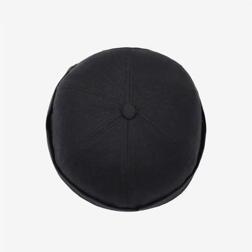 Adjustable Hip Hop Cap Solid Color Street Dance Hat Retro  Fashion Beanie Hat  Men