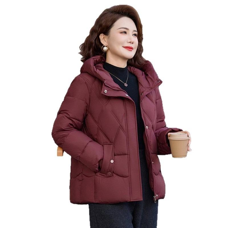 Daunenbaumwollgepolsterte Kleidung, Winter-Baumwolljacken, Kapuzenjacken, neue Herbst- und Winter-Baumwollkleidung, warme und verdickte Damen