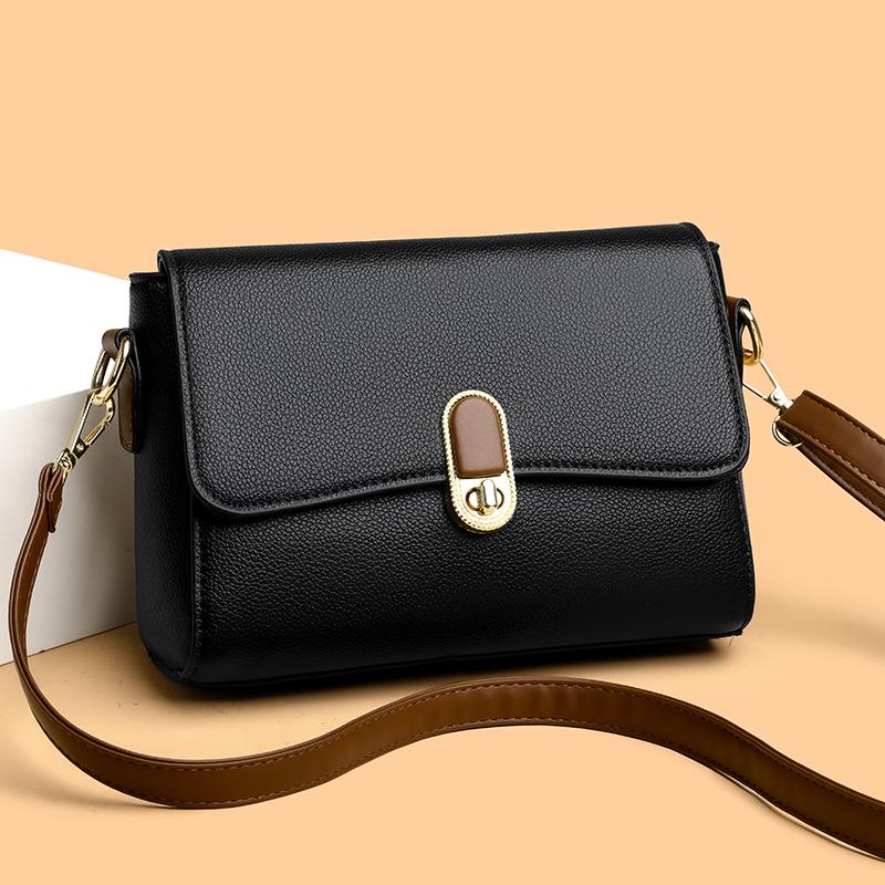 

2024 Fashionable Women s Soft Leather Crossbody Bag – Large Capacity, Simple Design for Middle-Aged and Elderly Moms білий