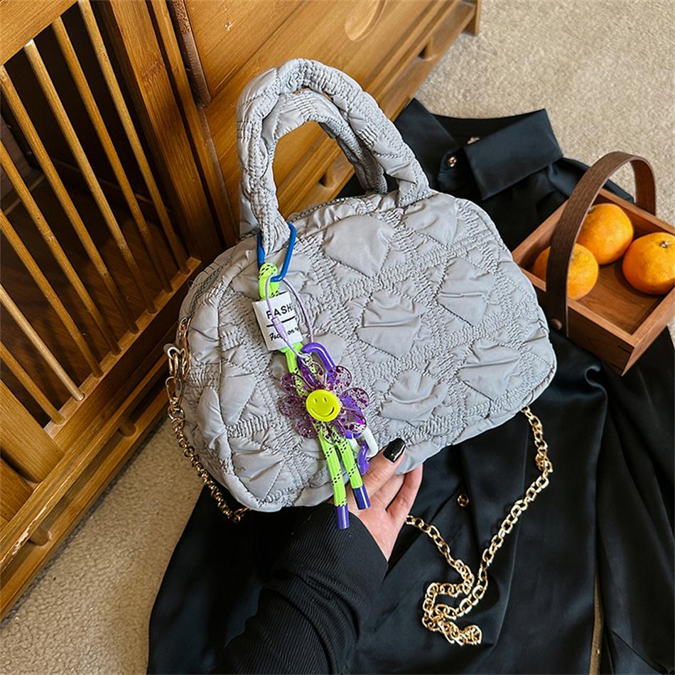 

Сумка на плечо из нейлона и хлопка для женщин, сумки через плечо, мягкая клетчатая сумка, женские дорожные сумки, милые модные сумки