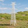 Power Line Tower Model for Dioramas Scene, ABS Miniature Realistic Electric Tower Figurine for Desktop Display Styling, Collection Layouts and