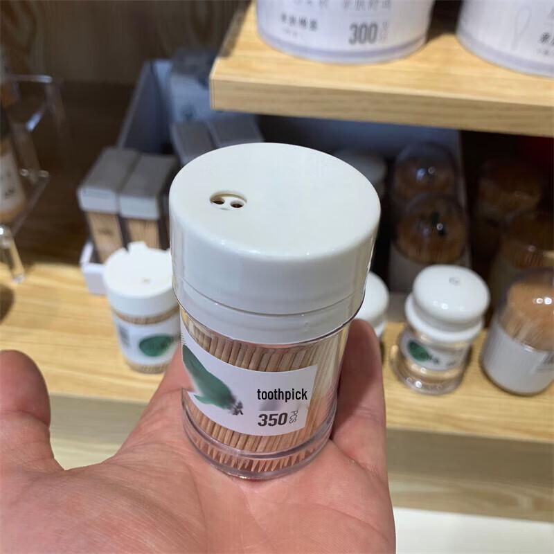 Disposable Bamboo Toothpicks with Rotating Dispenser