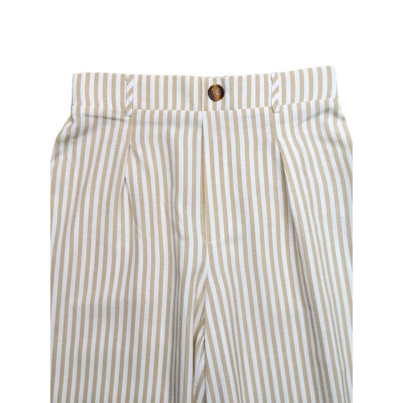 Women Summer Striped Hollow Out Vest And Long Pants Two Piece Casual Set