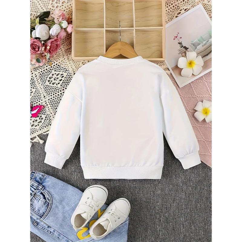 Kids Sweatshirt, Cute Print Pattern Spring Lightweight Round Neck Sweatshirt,Soft Cotton Sweatshirt