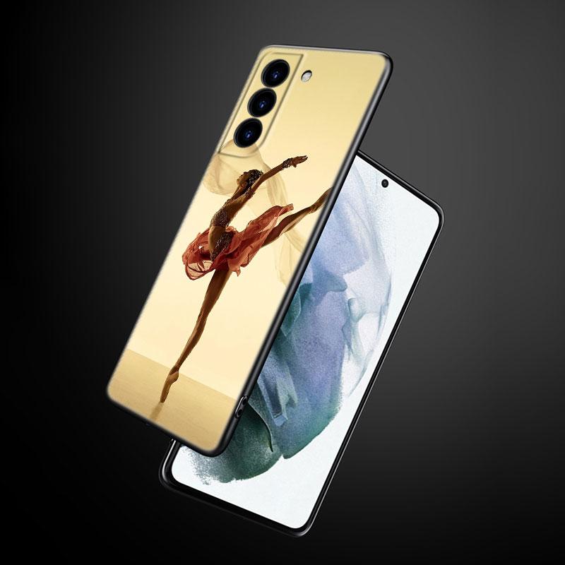 Ballet Dancer Phone Case For Samsung Galaxy S22 Pro S21 S20 Ultra FE S10 Lite 5G S10E S9 S8 Plus Soft TPU Black Cover