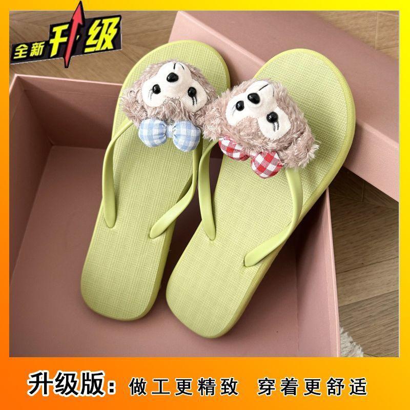 

Summer new cartoon cute women s flip-flops fashionable and comfortable beach non-slip flat-bottomed slippers women 40