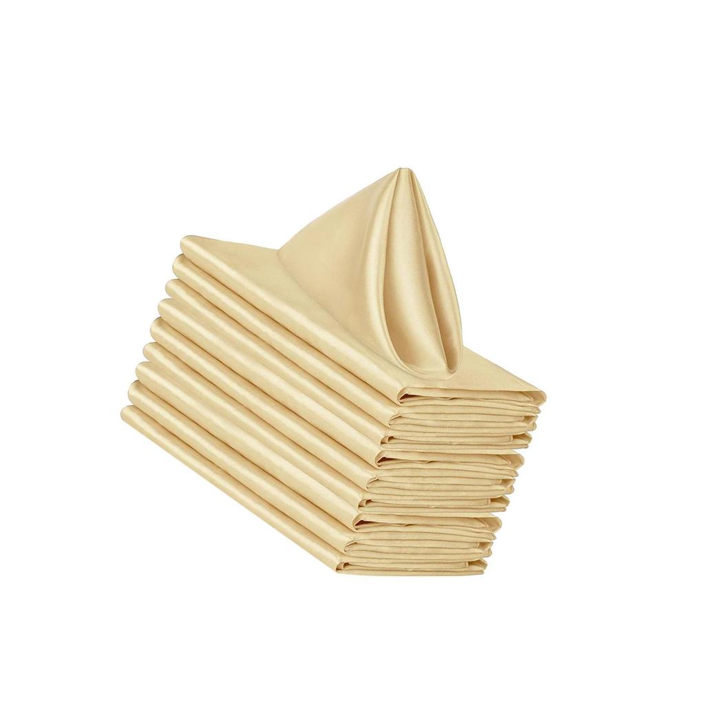 Set of 10 Elegant Napkins for Weddings and Special Events