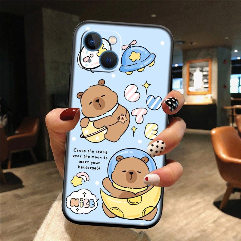 Cartoon  Capybara Cute Shell Phone Case for Samsung Galaxy Note 10 20 S23 S24 S25 Ultra FE Plus Edge Lite A02S A35 A07 A17