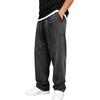 Men's Washed Knit Casual Pants Drawstring Waist Pockets Relaxed Fit Jogger Sweatpants for Everyday Wear
