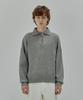 KNITTED Viscose Washable Half Zip Knit Grey