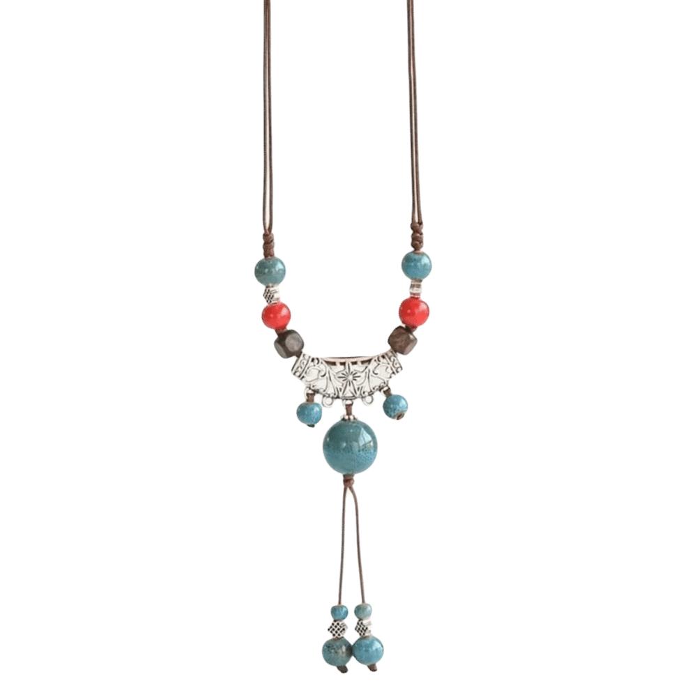 Retro Fashionable Ceramic Necklace Light Luxury Adjustable Necklace Fashion Wear