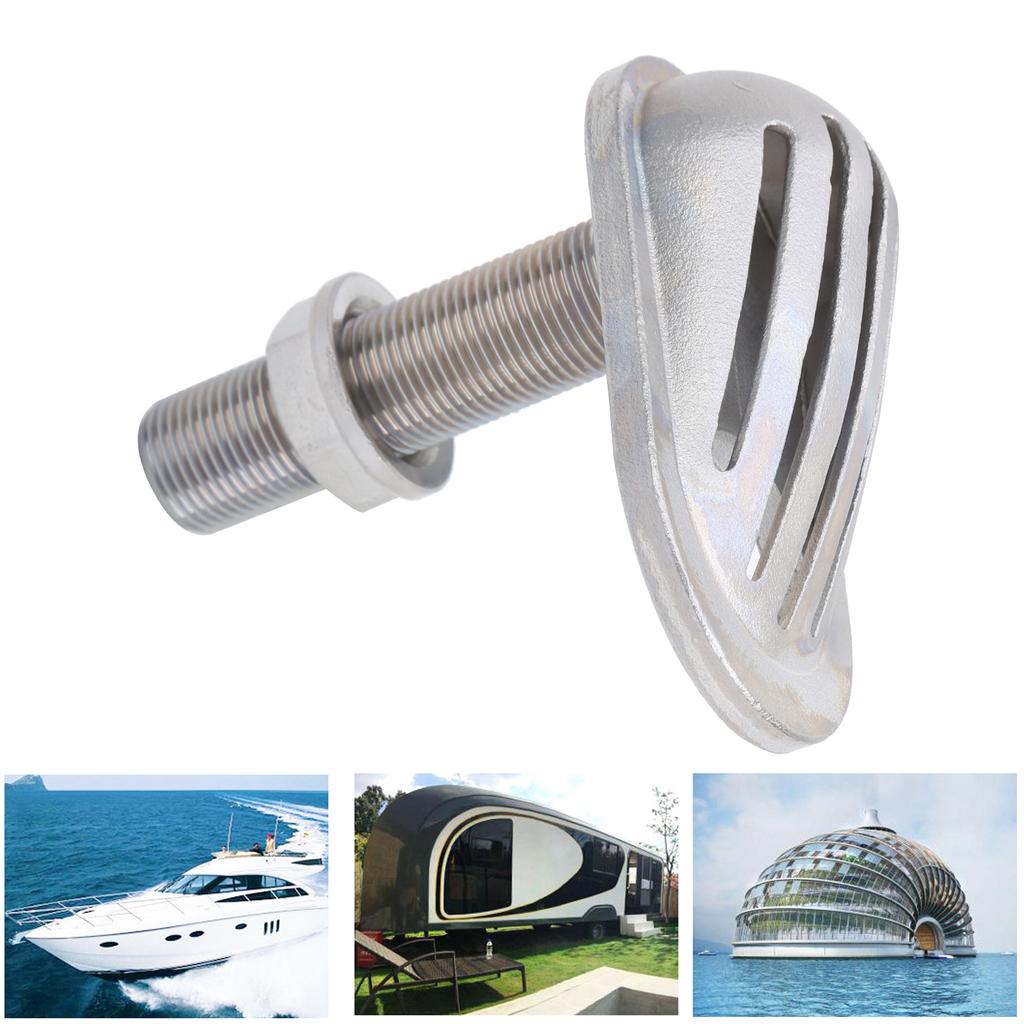MJS023 Stainless Steel 316 Marine Boat Intake Strainer ThruHull Water Pickup Filter Scoop(MJS0233