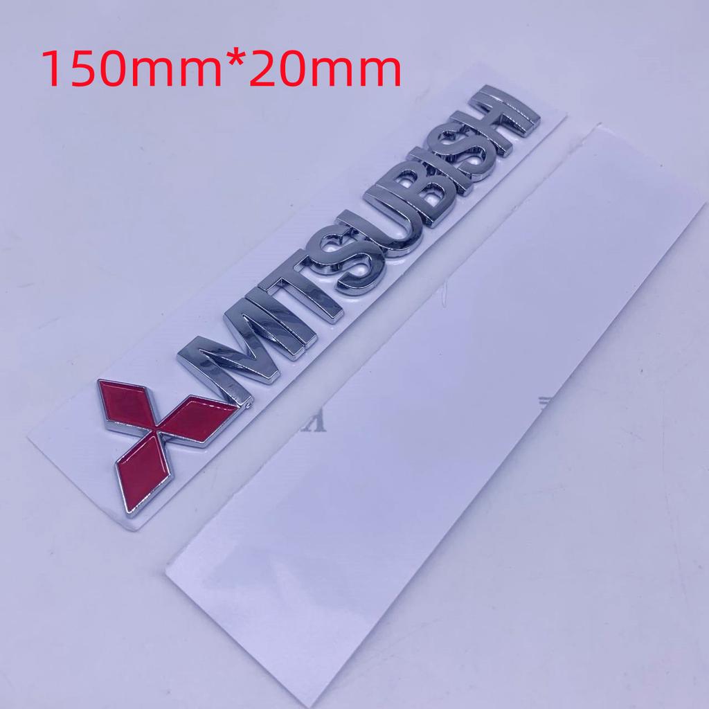 1Pcs 150mm 3D ABS Zinc Alloy Car Body Emblem Badge for Mitsubishi Outlander Pajero Lancer Exterior Decorative Creative Sticker