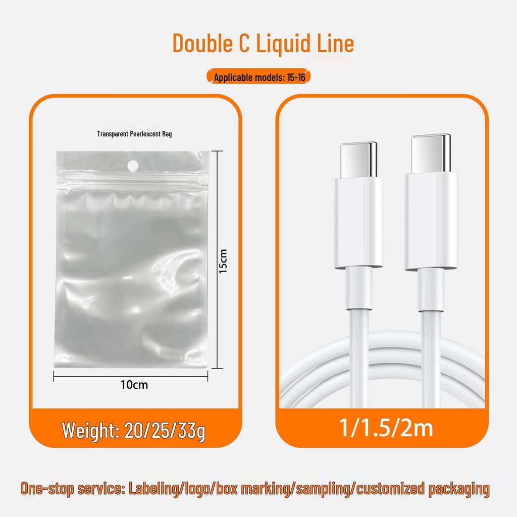 Apple-Compatible USB-C Fast Charging Cable for iPhone 8-16
