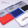 Quick-Dry Dual Ink Pad: Red, Blue & Black - Square & Round Options for Office, Oil & Water-Based Stamping