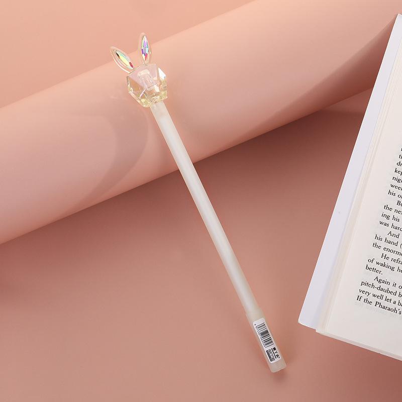 1 Piece Stationery Cute Crystal Rabbit Gel Pen School Office Kawaii Supplies Creative Gift Pens