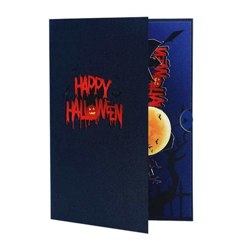 Vampires Theme 3D Standing Halloween Greeting Card Invitation Card For Eerie Celebration And Home Decoration