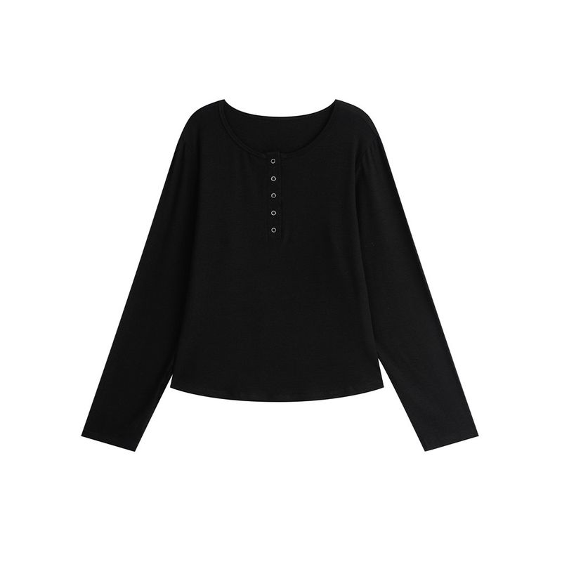 

mm Yuzi Roe Lusi Slim Looking Easiest for Match Bottoming Shirt Black 2XL