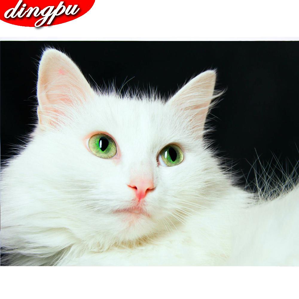 DIY Diamond Painting 5D Animal Full Round Diamond Mosaic Cat Embroidery Home Decoration Sale