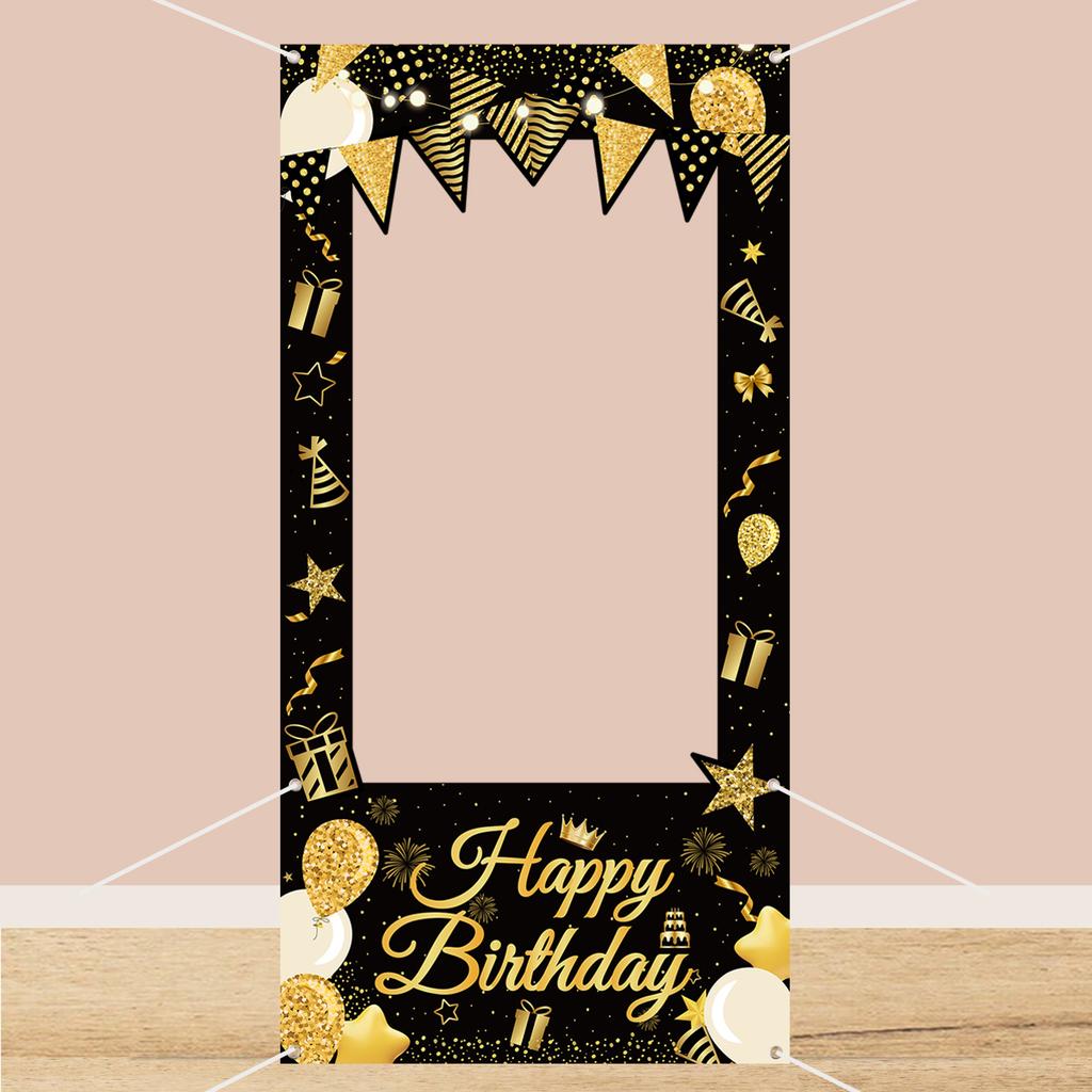 18. 30. 40. 50. Fødselsdag Fotoramme Bakgrunn 30. Fødselsdag Vinyl Fotoboks Bakgrunn Svart Bursdagsfest Dekor Voksen