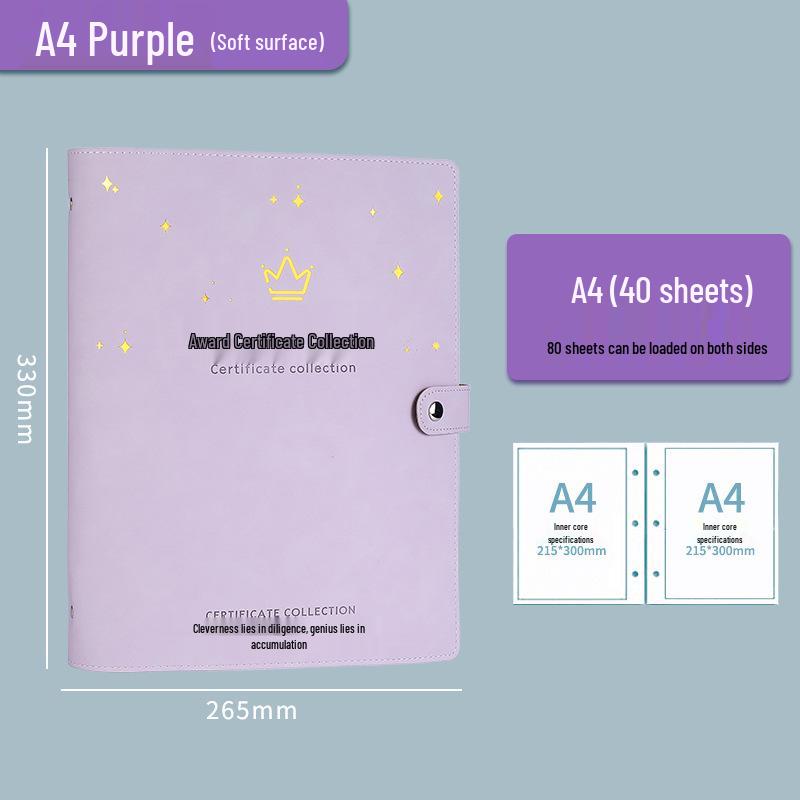 Children's Honor Certificate and Photo Album Organizer - A3/A5 for Elementary and Kindergarten Students