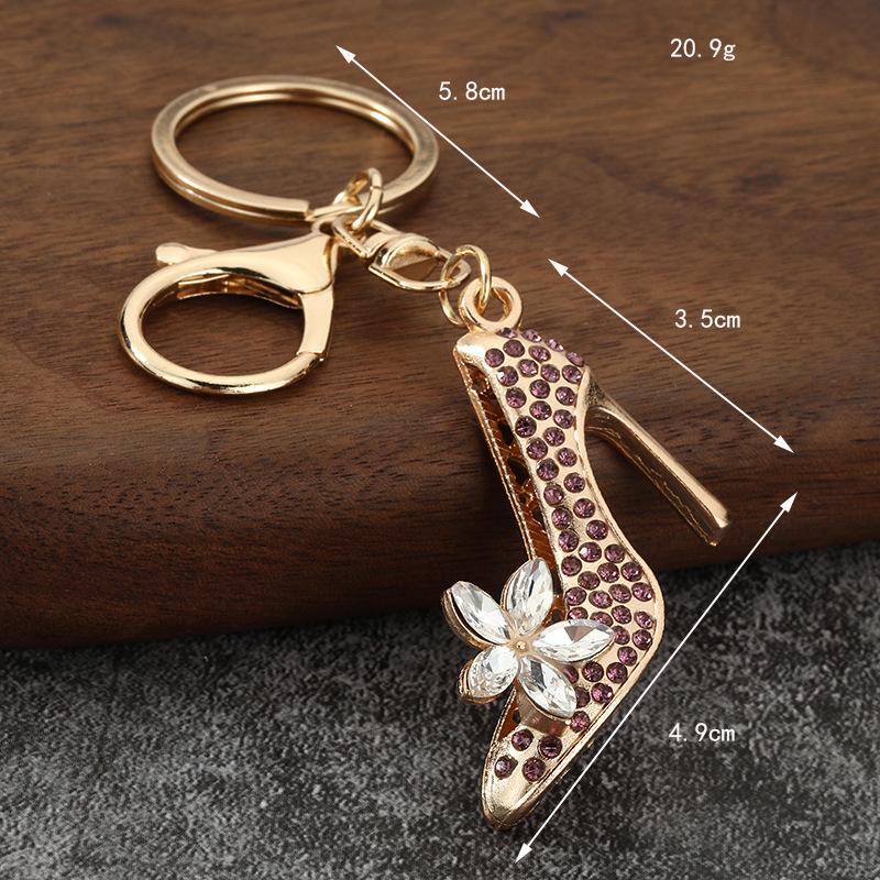High Heels mit diamantbesetztem Schlüsselanhänger für Damen-Gepäckhaken und Zubehör