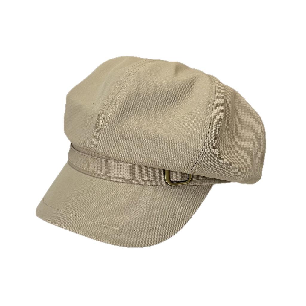 Stylish and simple octagonal hat women's spring and summer thin versatile face cap British style newsboy hat