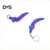 Bone Dragon Keyring Pendant Gothic 3D Movable Dragon Figurine with Metal Keyring Mythical Fantasy Dragon Keychain