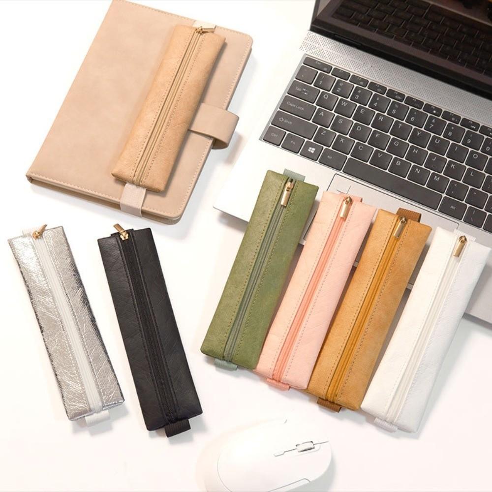 Portable Pencil Case Elastic Buckle Pen Holder Simple Pen Bag  Office Meeting
